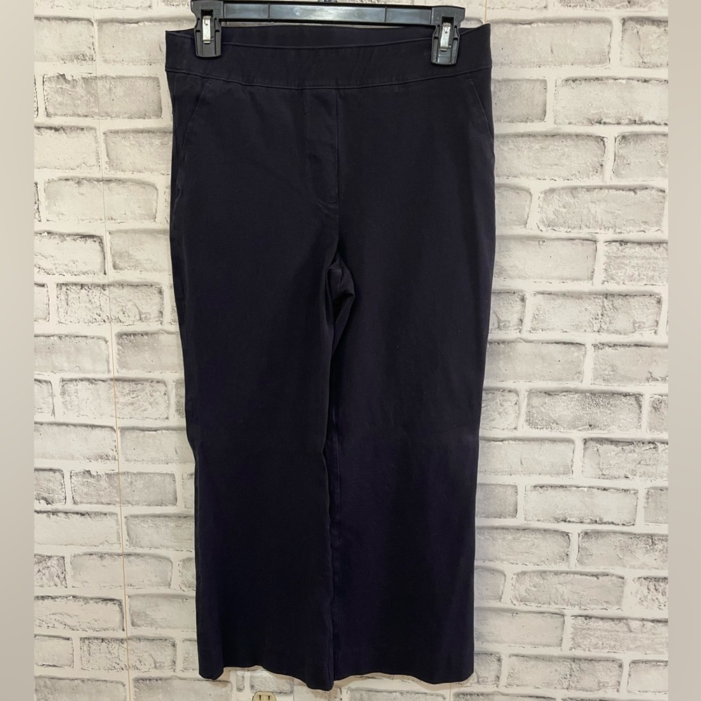 Women’s SPANX dark classic navy pull on Polished pants size petite medium - Picture 2 of 6